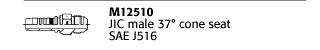 M12510 JIC male 37° cone seat SAE J516