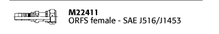 M22411 ORFS female - SAE J516/J1453
