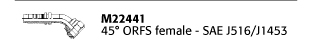 M22441 45° ORFS female - SAE J516/J1453