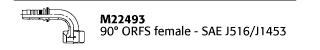 M22493 90° ORFS female - SAE J516/J1453