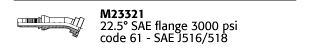 M23321 22.5° SAE flange 3000 psi code 61 - SAE J516/518