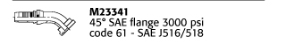 M23341 45° SAE flange 3000 psi code 61 - SAE J516/518