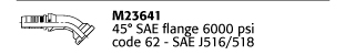 M23641 45° SAE flange 6000 psi code 62 - SAE J516/518