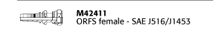 M42411 ORFS female - SAE J516/J1453