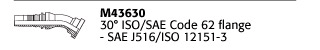 M43630 30° ISO/SAE Code 62 flange - SAE J516/ISO 12151-3