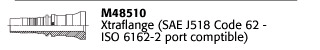 M48510 Xtraflange (SAE J518 Code 62 - ISO 6162-2 port compatible)
