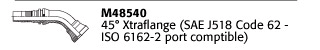 M48540 45° Xtraflange (SAE J518 Code 62 - ISO 6162-2 port compatible)