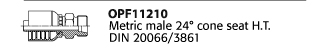 OPF11210 Metric male 24° cone seat H.T. DIN 20066/3861