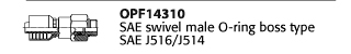 OPF14310 SAE swivel male O-ring boss type SAE J516/J514