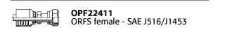 OPF22411 ORFS female - SAE J516/J1453