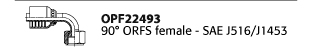 OPF22493 90° ORFS female - SAE J516/J1453