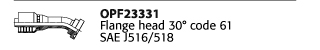 OPF23331 Flange head 30° code 61 SAE J516/518