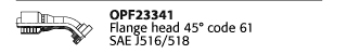 OPF23341 Flange head 45° code 61 SAE J516/518