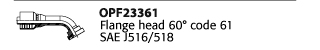 OPF23361 Flange head 60° code 61 SAE J516/518