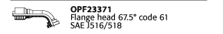 OPF23371 Flange head 67.5° code 61 SAE J516/518