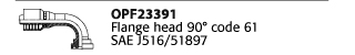 OPF23391 Flange head 90° code 61 SAE J516/51897