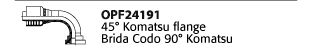 OPF24191 45° Komatsu flange Brida Codo 90° Komatsu
