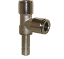 c.matic MA45 - millimeter pneumatic tube x metric stem run plug in tee