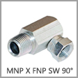 1501 - Male NPT x Female NPT Swivel 90 Degree Steel Elbow