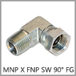 1501-FG - Male NPT x Female NPT Swivel 90 Degree Steel Elbow