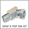 1503 - Male NPT x Female NPT Swivel 45 Degree Steel Elbow