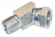 1503 - Male NPT x Female NPT Swivel 45 Degree Steel Elbow