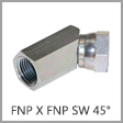 1504 - Female NPT x Female NPT Swivel 45 Degree Steel Elbow