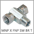 1601 - Female NPT Swivel x Male NPT Steel Branch Tee