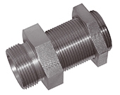 24-BHSLN(0137) - Voss Male Tube Metric x Male Tube Metric Bulkhead Coupling with Lock Nut