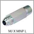 2404-L Long Male JIC 37 Degree Flare x Male NPT Steel Adapter