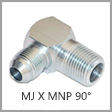 2501 - Male JIC 37 Degree Flare x Male NPT 90 Degree Steel Elbow Adapter