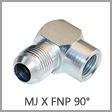 2502 -  Male JIC 37 Degree Flare x Female NPT 90 Degree Steel Elbow Adapter