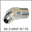 2503-FG - Male JIC 37 Degree Flare x Male NPT 45 Degree Forged Steel Elbow Adapter