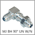 2701-LN - Male JIC 37 Degree Flare x Male JIC 37 Degree Flare Bulkhead 90 Degree Steel Union Elbow