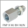 2705-LN - Female NPT x Male JIC 37 Degree Flare Steel Bulkhead with Lock Nut