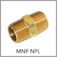 3325 - Male NPT x Male Brass Hex Nipple