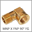 3400F - Male NPT x Female NPT 90 Degree Brass Forged Elbow