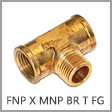3600F - Female NPT x Male NPT Forged Brass Branch Tee