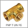 3700F - Female NPT Forged Brass Union Tee