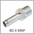 4404 - Beaded Hose Stem x Male NPT Steel Adapter