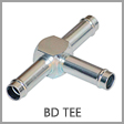 4504 - Male Beaded Hose Stem Steel Union Tee