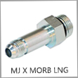 6400-L-O - Long Male JIC 37 Degree Flare x Male O-Ring Boss (ORB) Steel Adapter