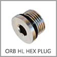 6409-O - Male O-Ring Boss (ORB) Steel Hollow Hex Plug