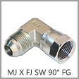 6500-L - Male JIC 37 Degree Flare x Female JIC 37 Degree Swivel 90 Degree Forged Steel Elbow