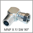 6501 - Male NPT x Female JIC 37 Degree Flare Swivel 90 Degree Steel Elbow