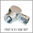 6503 - Female NPT x Female JIC 37 Degree Flare Swivel 90 Degree Steel Elbow