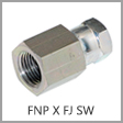 6506 - Female NPT x Female JIC 37 Degree Flare Swivel Steel Adapter