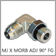 6801-NWO-FG - Male JIC 37 Degree Flare x Male O-Ring Boss (ORB) Adjustable 90 Degree Forged Steel Elbow