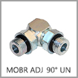 6807-NWO - Male O-Ring Boss (ORB) x Male O-Ring Boss (ORB) Adjustable 90 Degree Steel Union Elbow