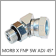 6902-NWO - Male O-Ring Boss (ORB) Adjustable x Female NPT Swivel 45 Degree Steel Elbow